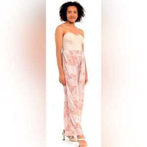 Band  of the Free Cream and Pink Jumpsuit